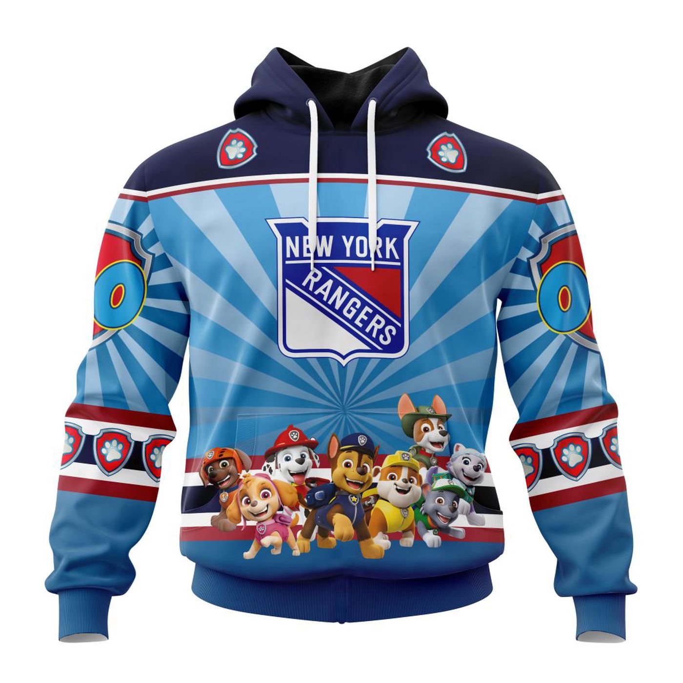 NHL New York Rangers Special Paw Patrol Kits ST2201 3d Printed Hoodie 3d Printed Hoodie