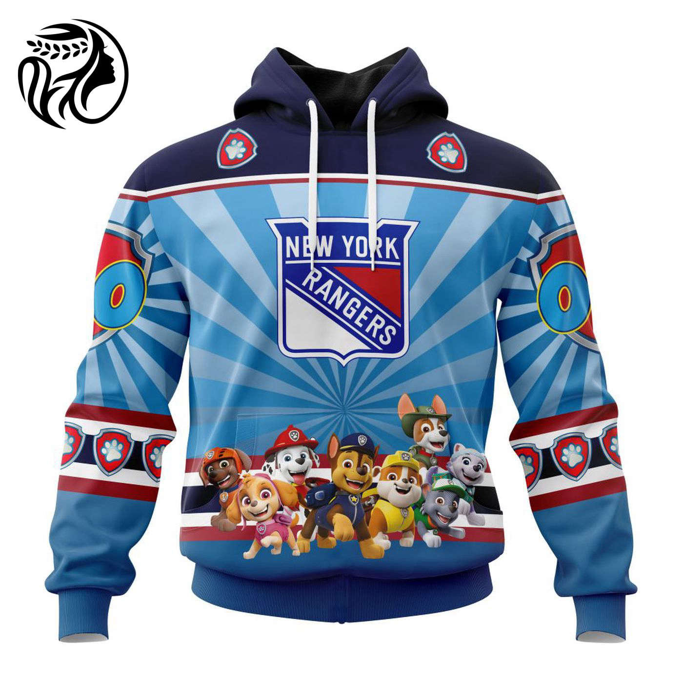 NHL New York Rangers Special Paw Patrol Kits ST2201 3d Printed Hoodie 3d Printed Hoodie
