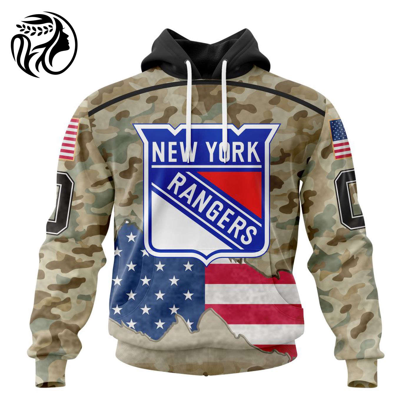 NHL New York Rangers | Specialized Kits For United State With Camo Color 3d Printed Hoodie 3d Printed Hoodie
