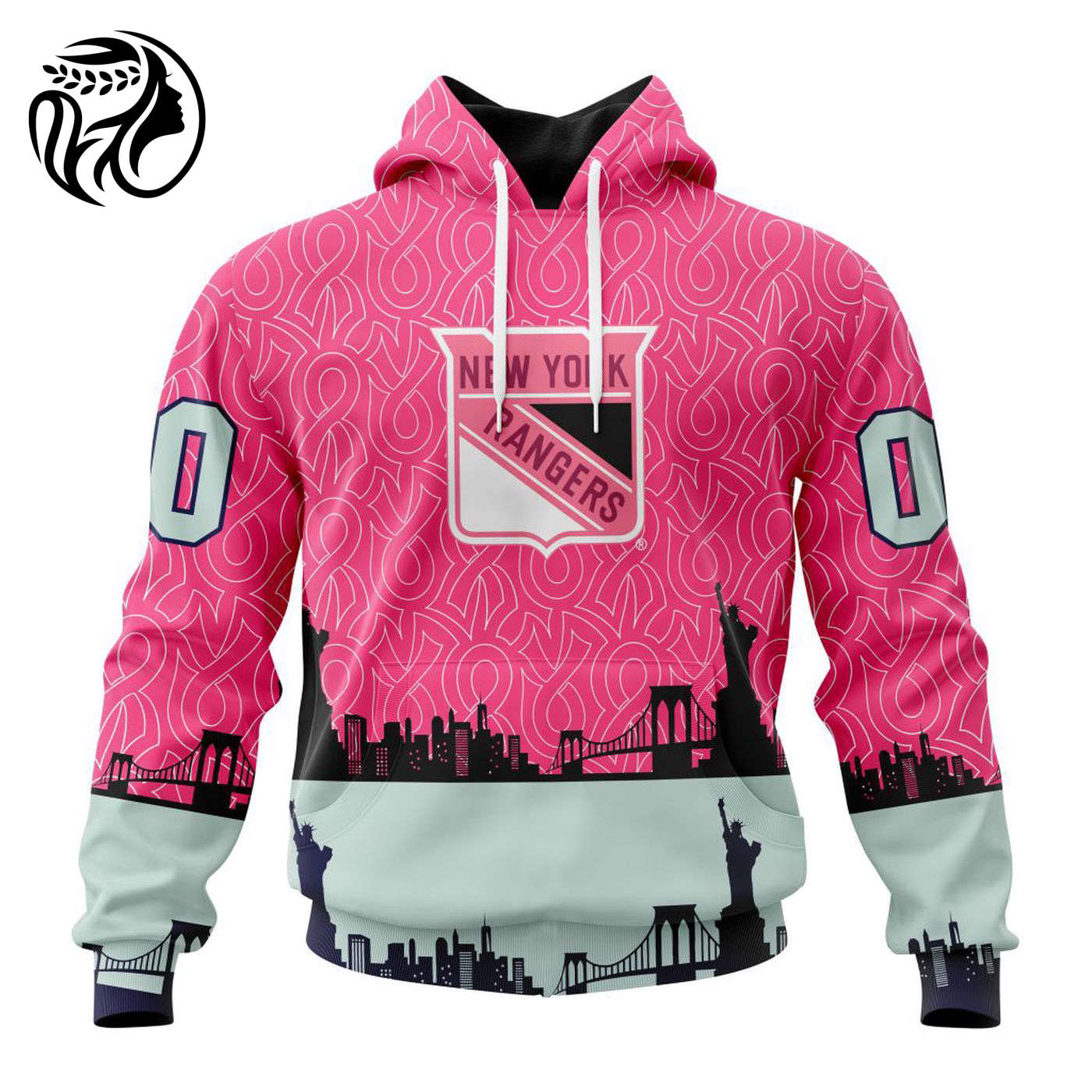 NHL New York Rangers | Specialized Unisex Kits Hockey Fights Against Cancer V0222 3d Printed Hoodie 3d Printed Hoodie