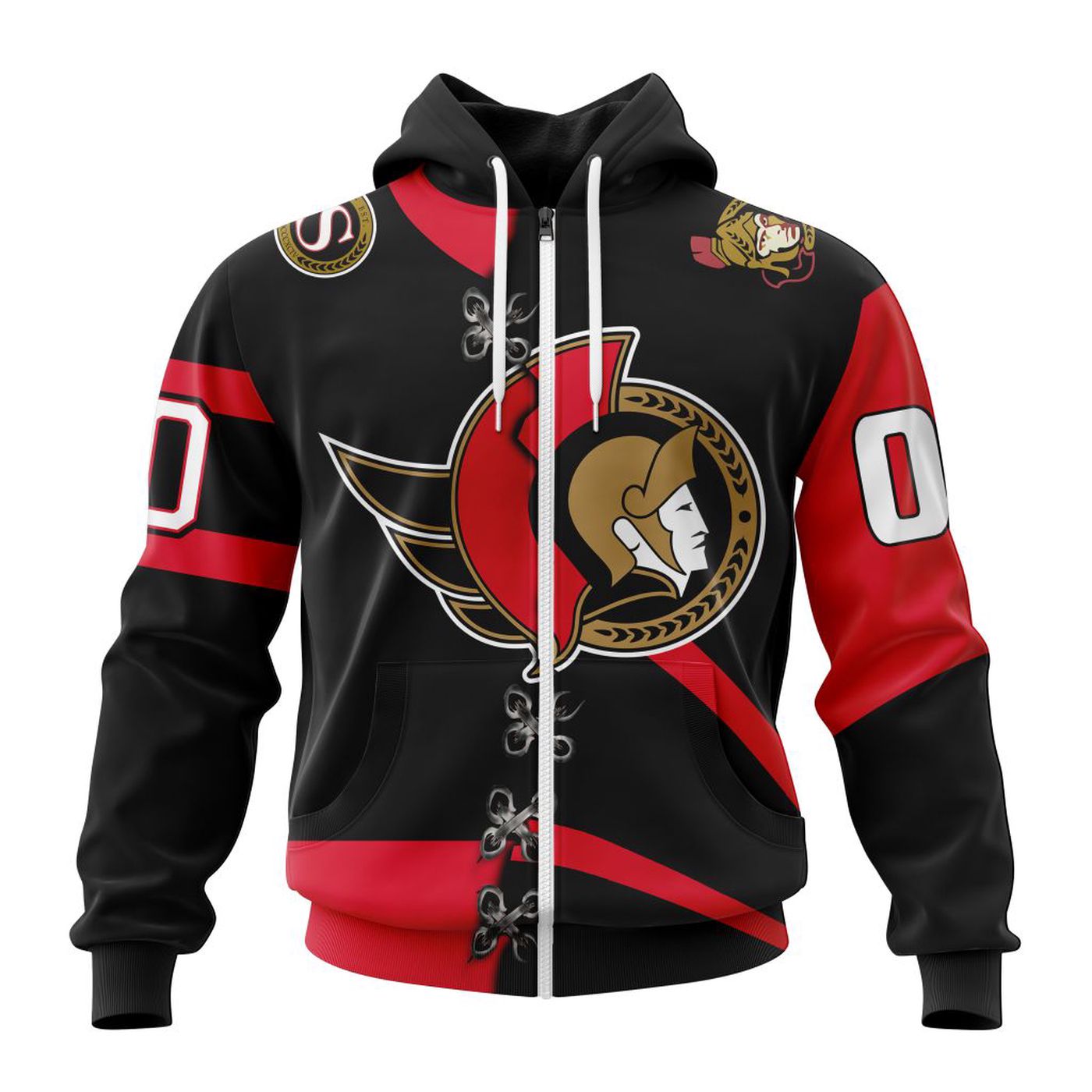 NHL Ottawa Senators Special Home Mix Reverse Retro Personalized Kits 3d Printed Hoodie 3d Printed Hoodie