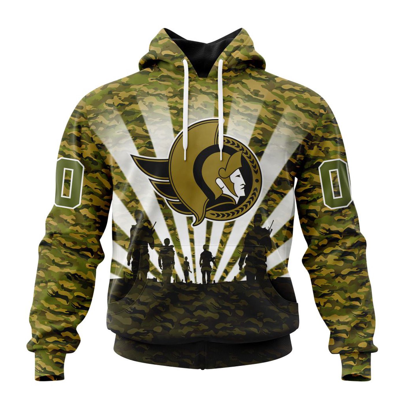 NHL Ottawa Senators Special Military Camo Kits For Veterans Day And Rememberance Day ST2201 3d Printed Hoodie 3d Printed Hoodie