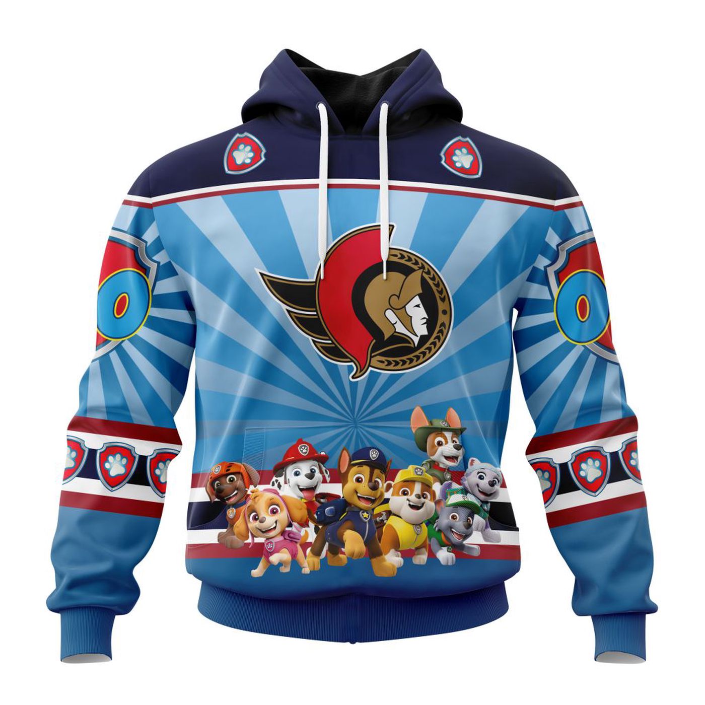 NHL Ottawa Senators Special Paw Patrol Kits ST2201 3d Printed Hoodie 3d Printed Hoodie
