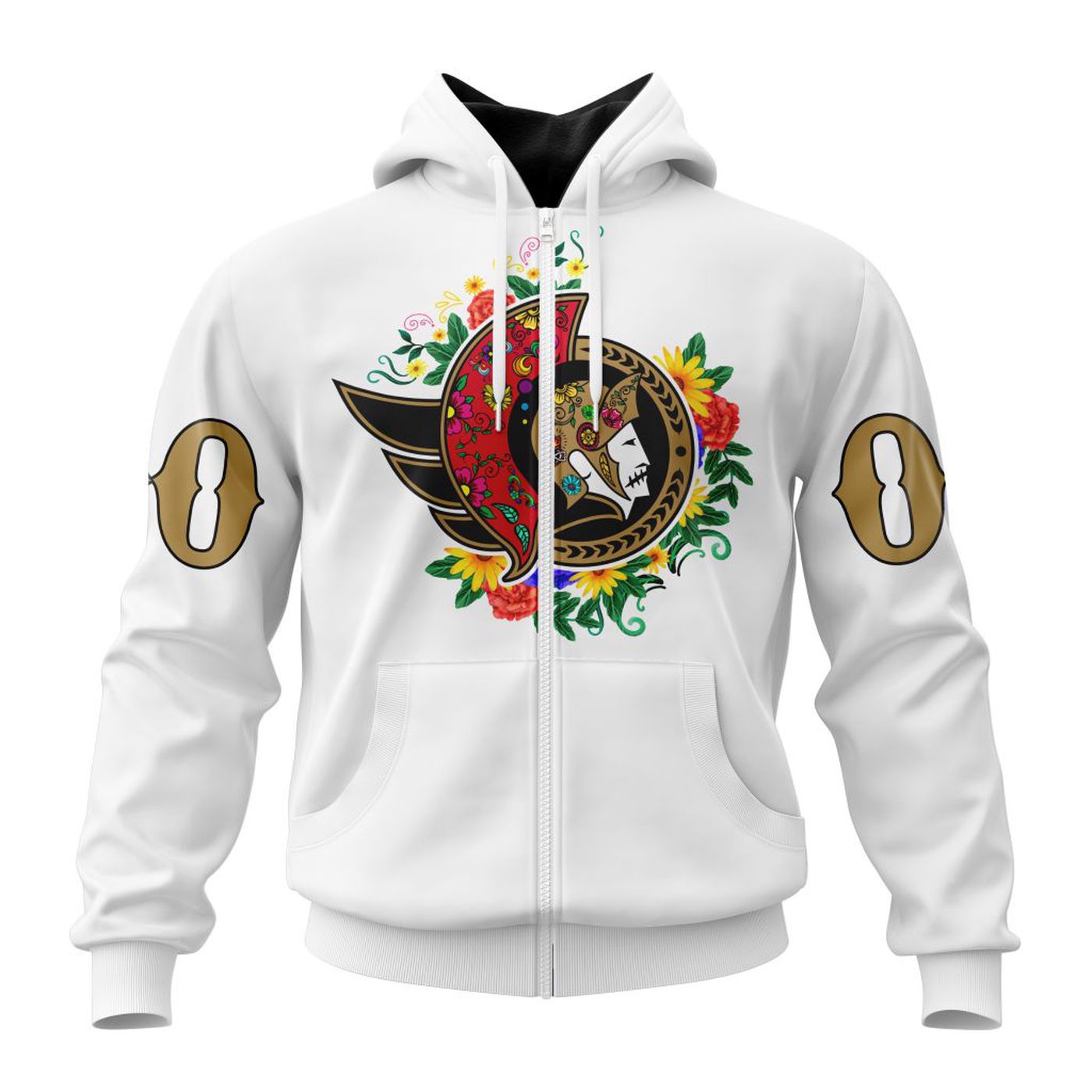 NHL Ottawa Senators | Specialized Unisex Kits Dia De Muertos 3d Printed Hoodie 3d Printed Hoodie