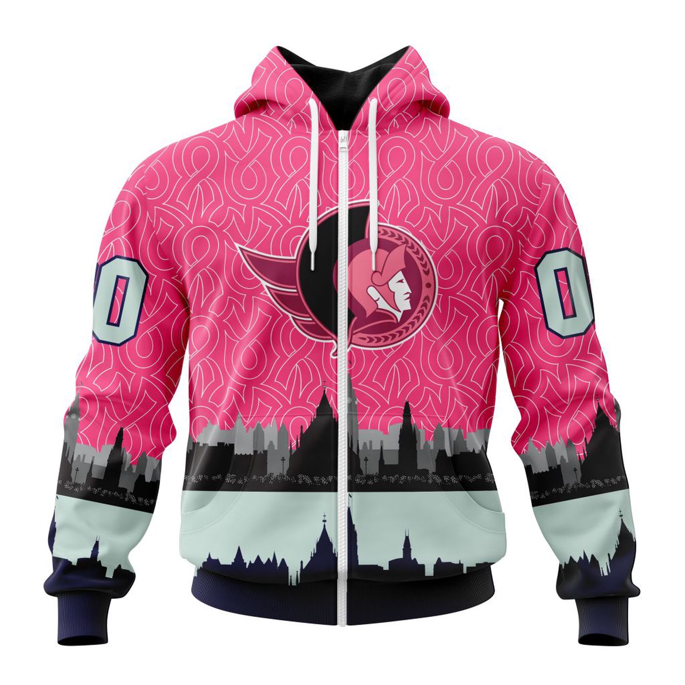 NHL Ottawa Senators | Specialized Unisex Kits Hockey Fights Against Cancer V0222 3d Printed Hoodie 3d Printed Hoodie