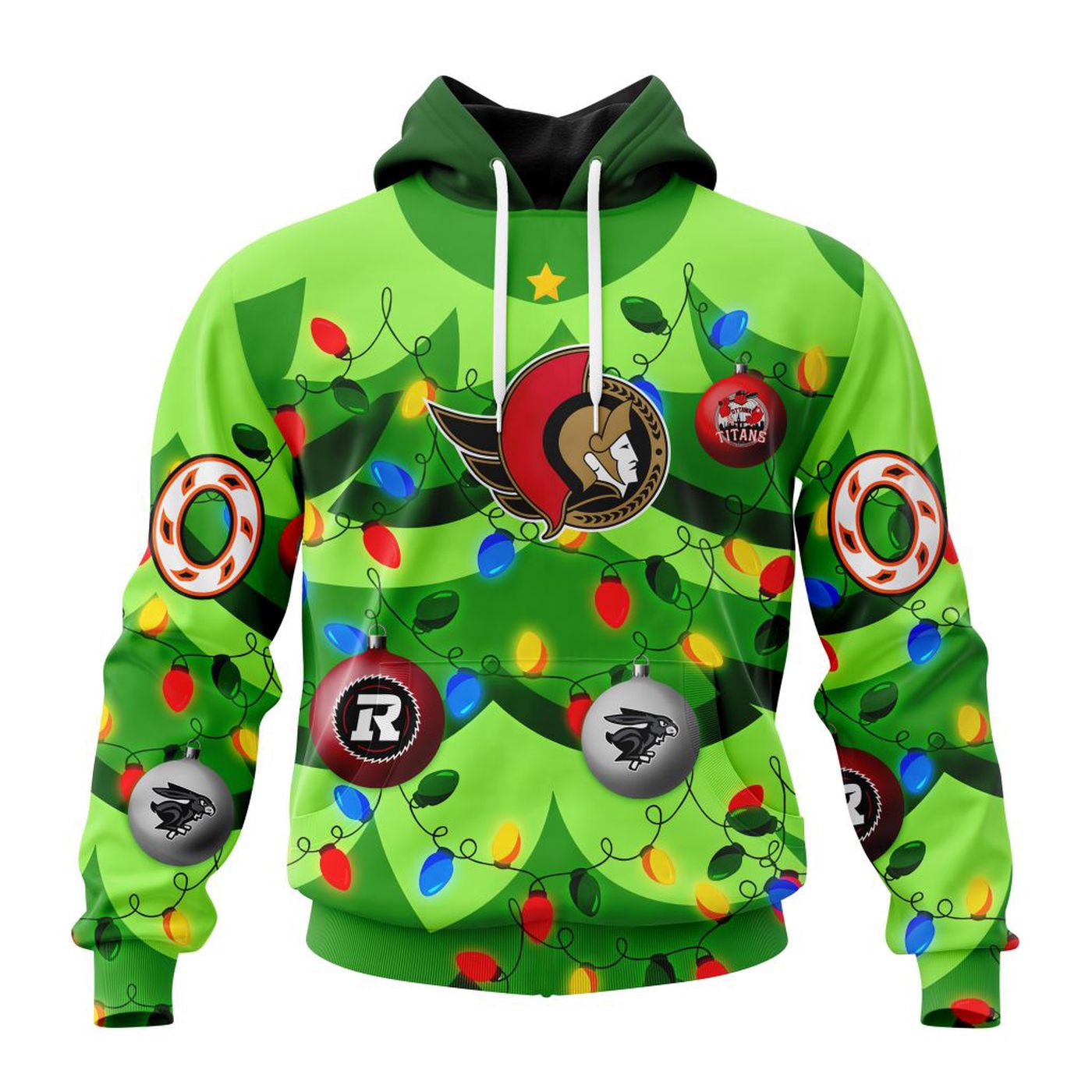 NHL Ottawa Senators | Specialized Unisex Kits With Unisex Kits With Christmass Tree Color And City’s Sport Teams 3d Printed Hoodie 3d Printed Hoodie