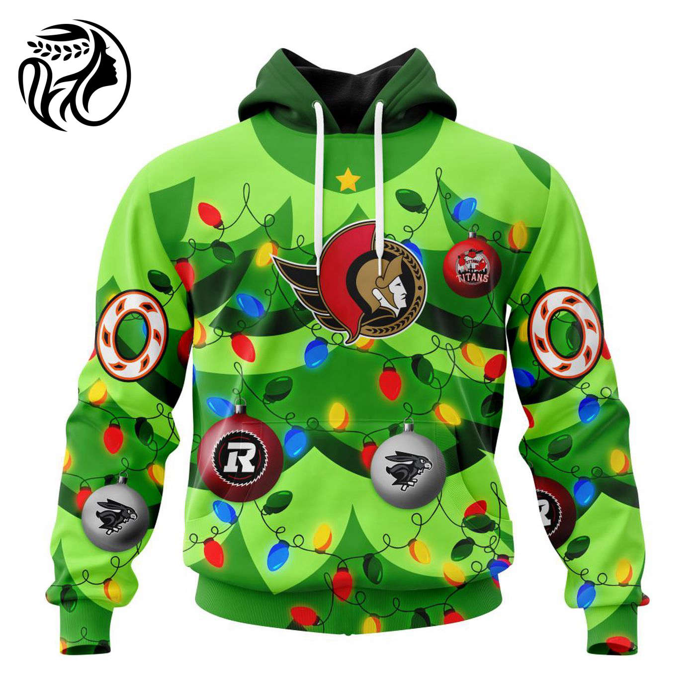 NHL Ottawa Senators | Specialized Unisex Kits With Unisex Kits With Christmass Tree Color And City’s Sport Teams 3d Printed Hoodie 3d Printed Hoodie