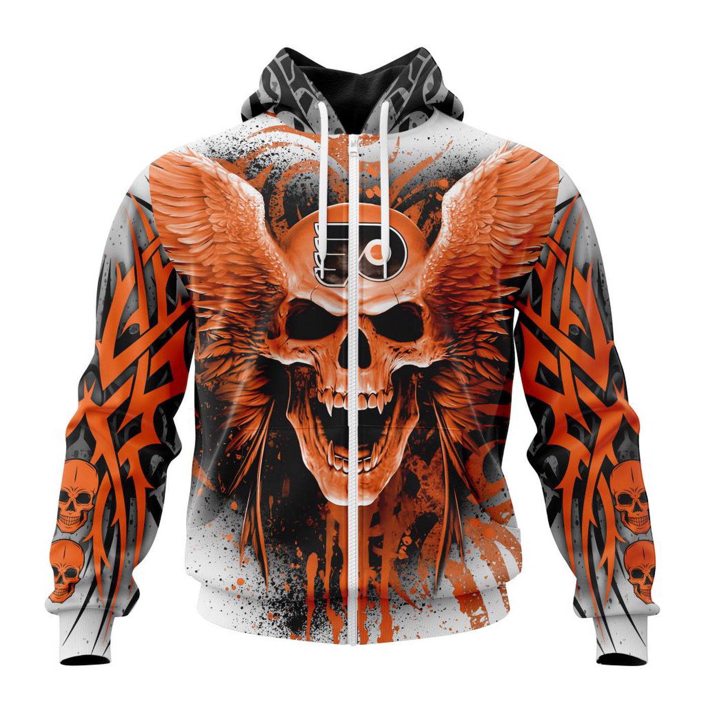 NHL Philadelphia Flyers Special Kits With Skull Art ST2202 3d Printed Hoodie 3d Printed Hoodie