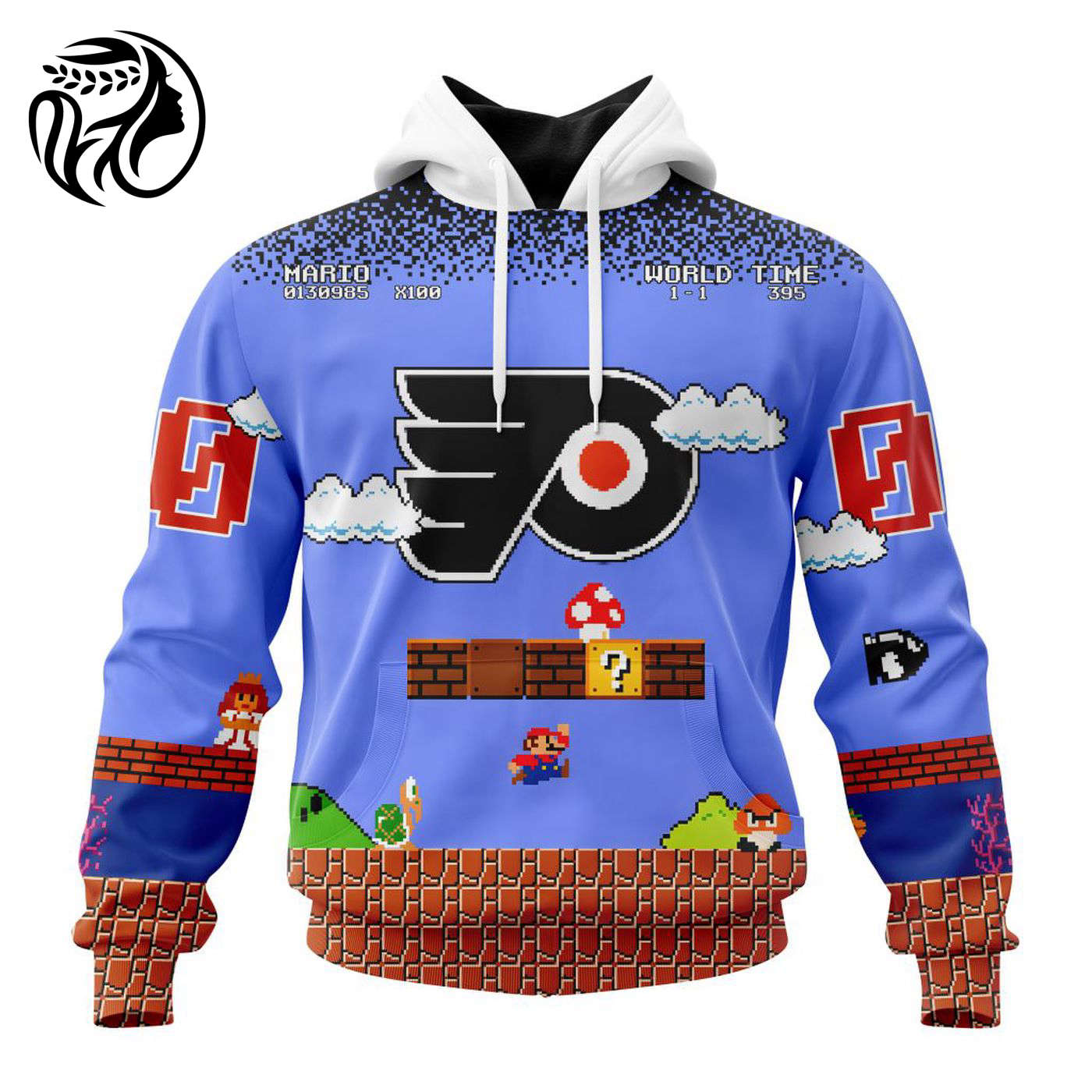 NHL Philadelphia Flyers Special Kits With Super Mario Game Design 3d Printed Hoodie 3d Printed Hoodie