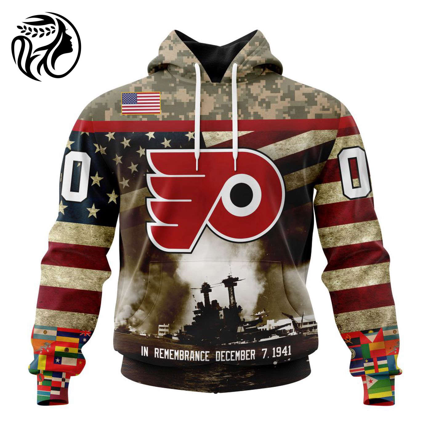 NHL Philadelphia Flyers | Specialized Unisex Kits Remember Pearl Harbor 3d Printed Hoodie 3d Printed Hoodie