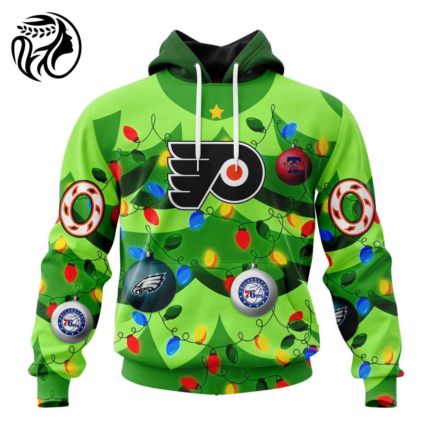 NHL Philadelphia Flyers | Specialized Unisex Kits With Unisex Kits With Christmass Tree Color And City’s Sport Teams 3d Printed Hoodie 3d Printed Hoodie