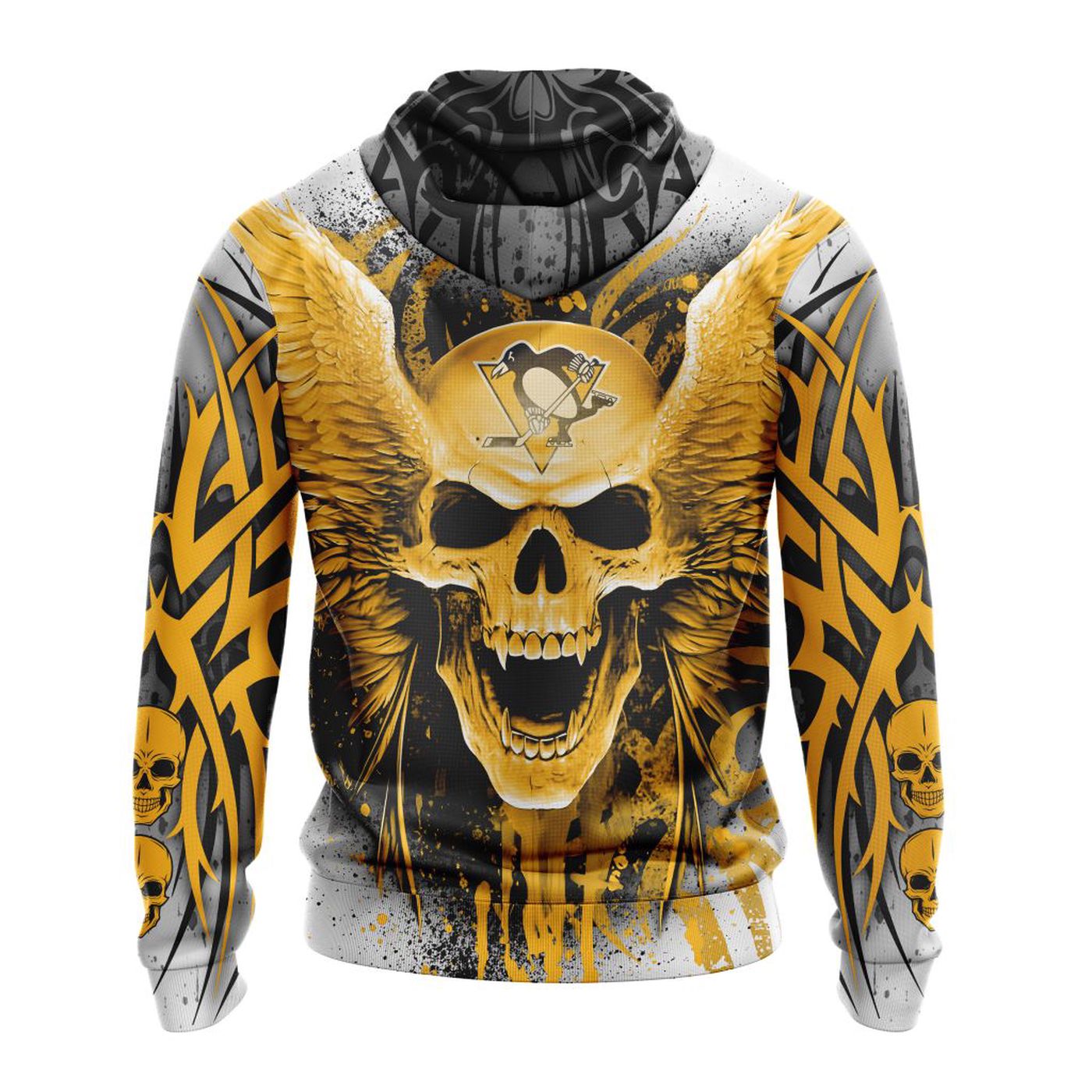 NHL Pittsburgh Penguins Special Kits With Skull Art ST2202 3d Printed Hoodie 3d Printed Hoodie