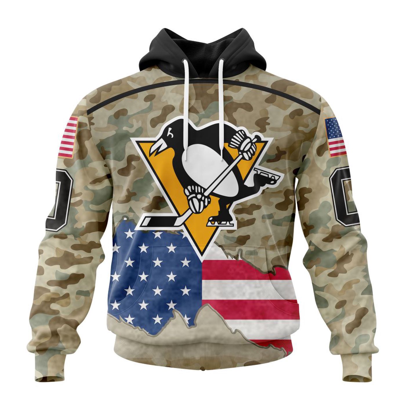 NHL Pittsburgh Penguins | Specialized Kits For United State With Camo Color 3d Printed Hoodie 3d Printed Hoodie