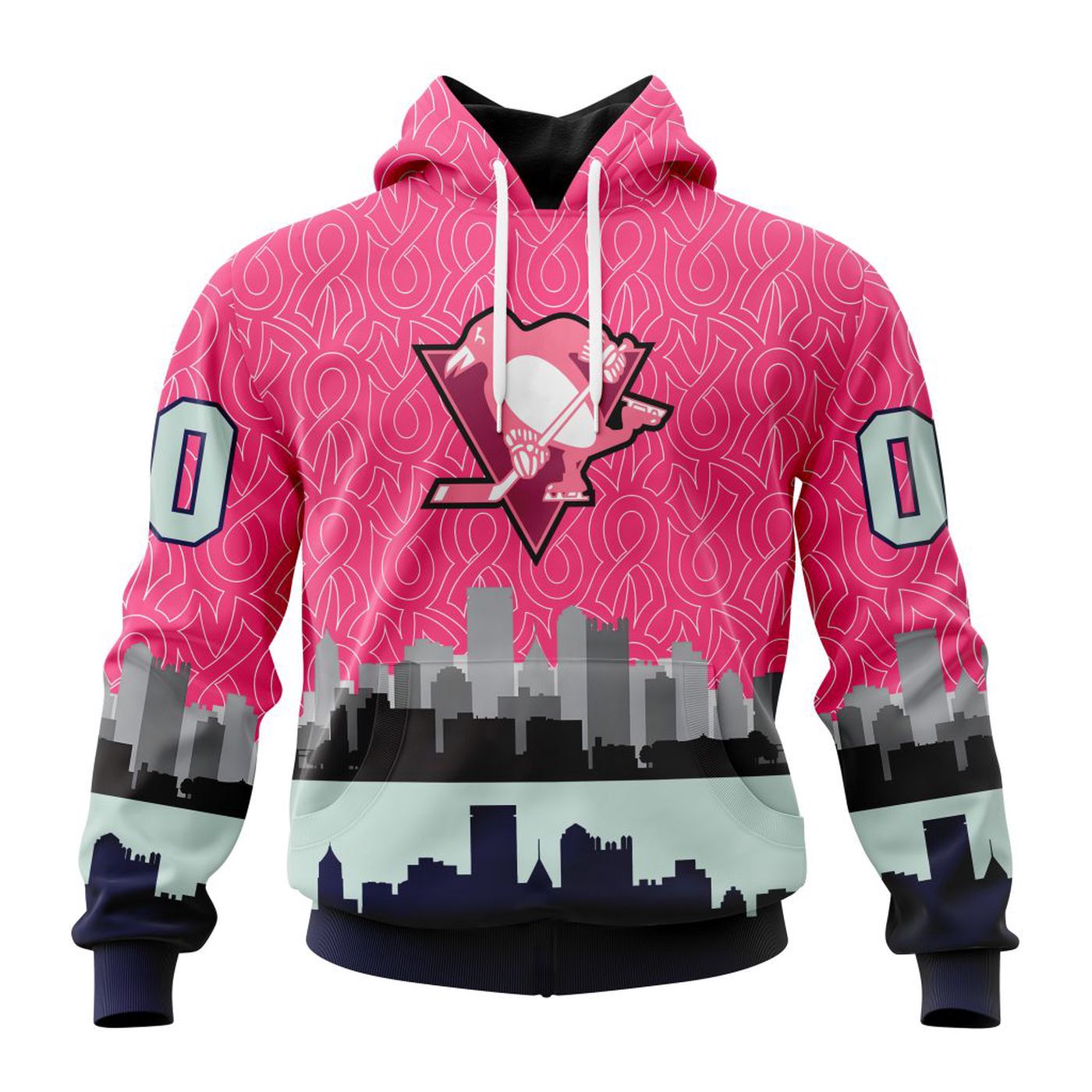 NHL Pittsburgh Penguins | Specialized Unisex Kits Hockey Fights Against Cancer V0222 3d Printed Hoodie 3d Printed Hoodie