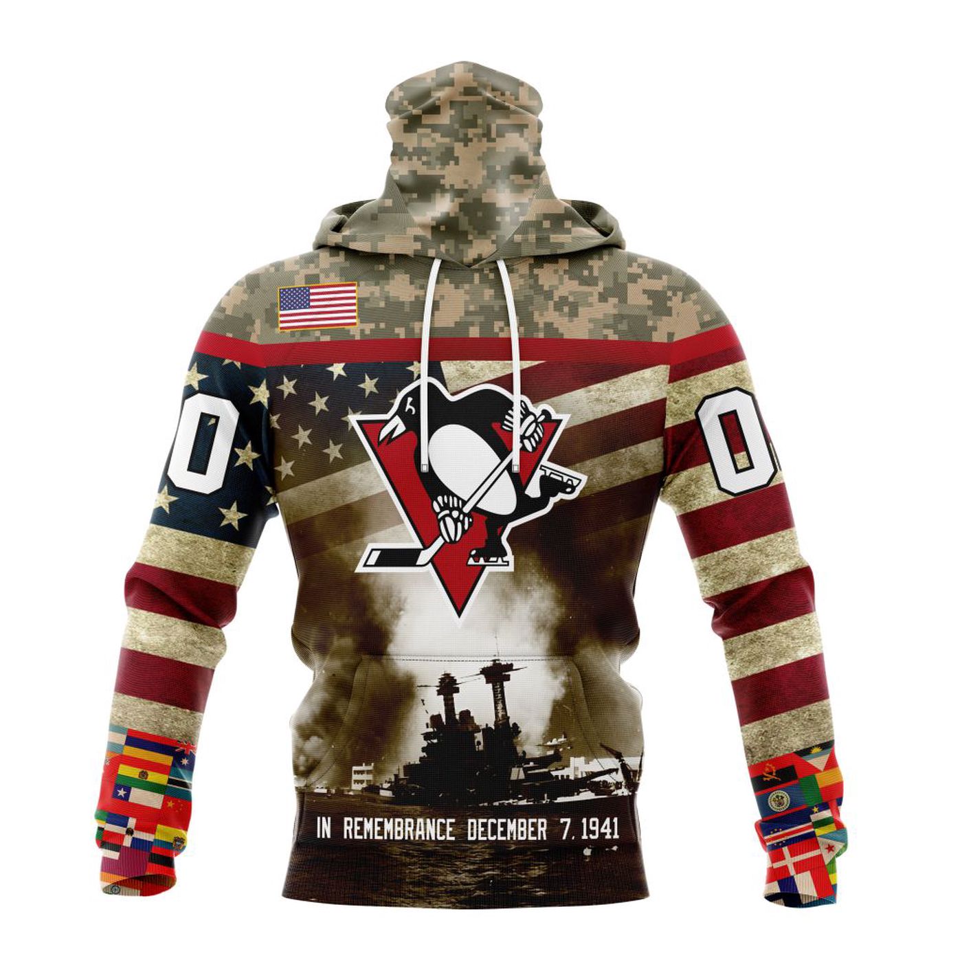 NHL Pittsburgh Penguins | Specialized Unisex Kits Remember Pearl Harbor 3d Printed Hoodie 3d Printed Hoodie