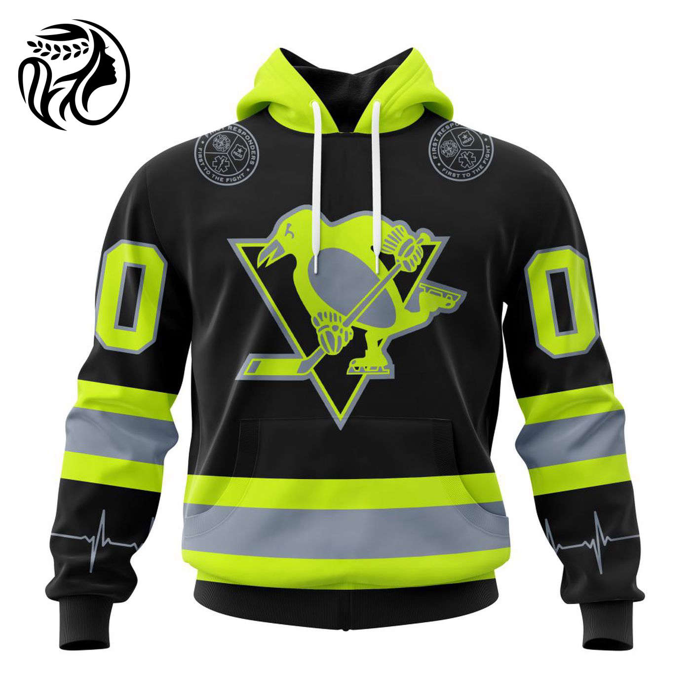 NHL Pittsburgh Penguins | Specialized Unisex Kits With FireFighter Uniforms Color 3d Printed Hoodie 3d Printed Hoodie