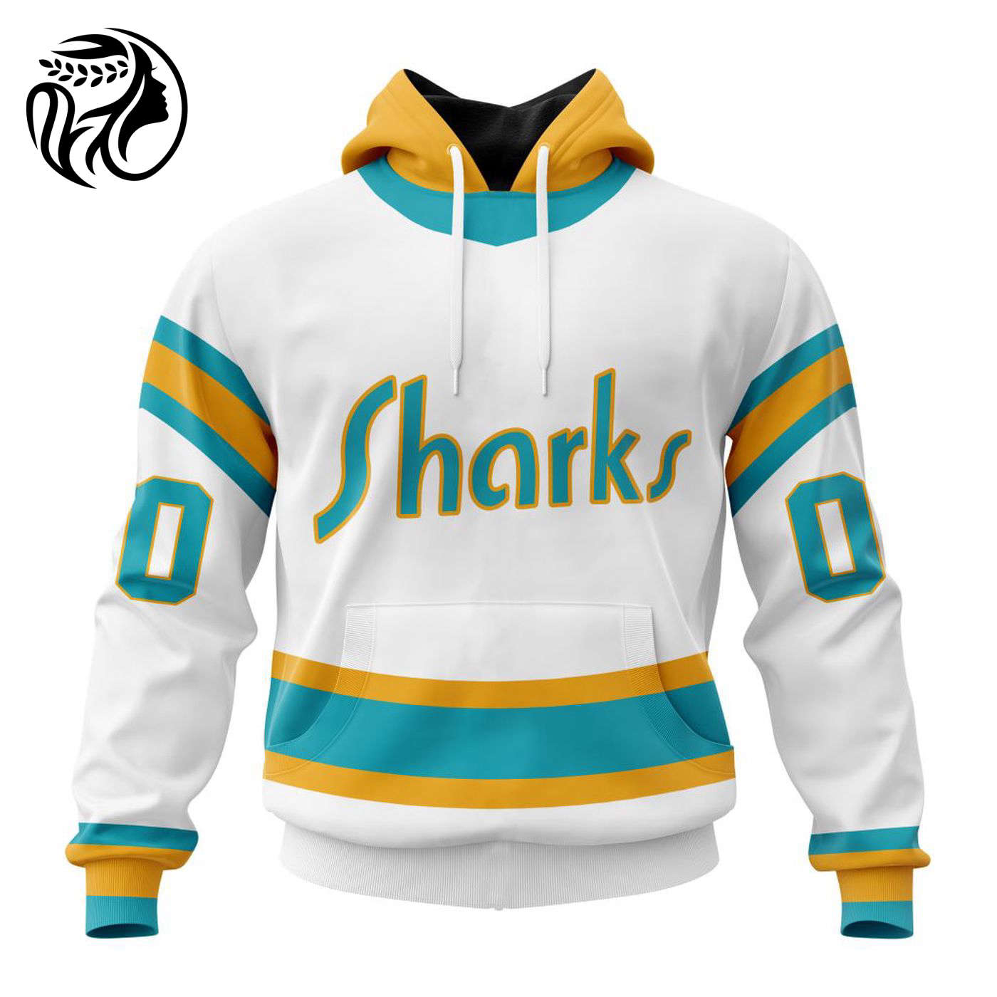 NHL San Jose Sharks Reverse Retro Kits 2022 3d Printed Hoodie 3d Printed Hoodie