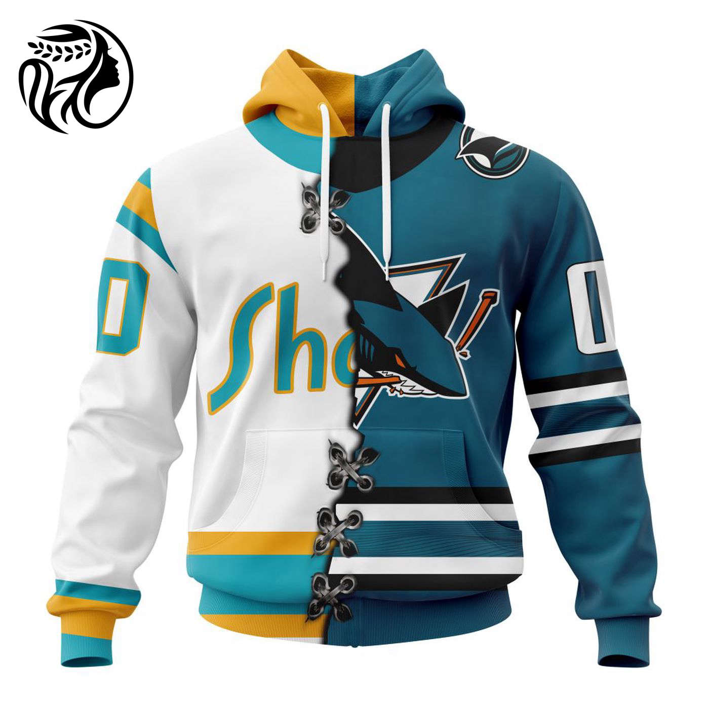 NHL San Jose Sharks Special Home Mix Reverse Retro Personalized Kits 3d Printed Hoodie 3d Printed Hoodie