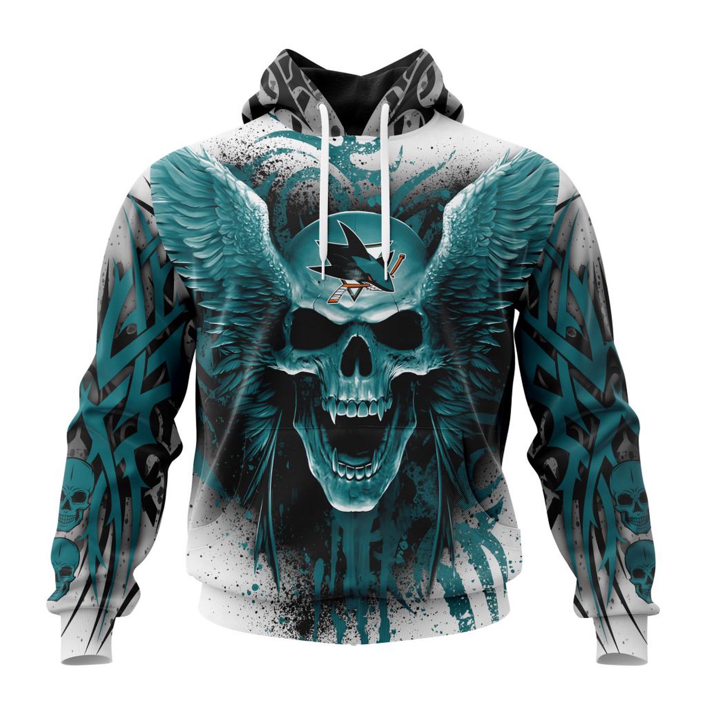 NHL San Jose Sharks Special Kits With Skull Art ST2202 3d Printed Hoodie 3d Printed Hoodie