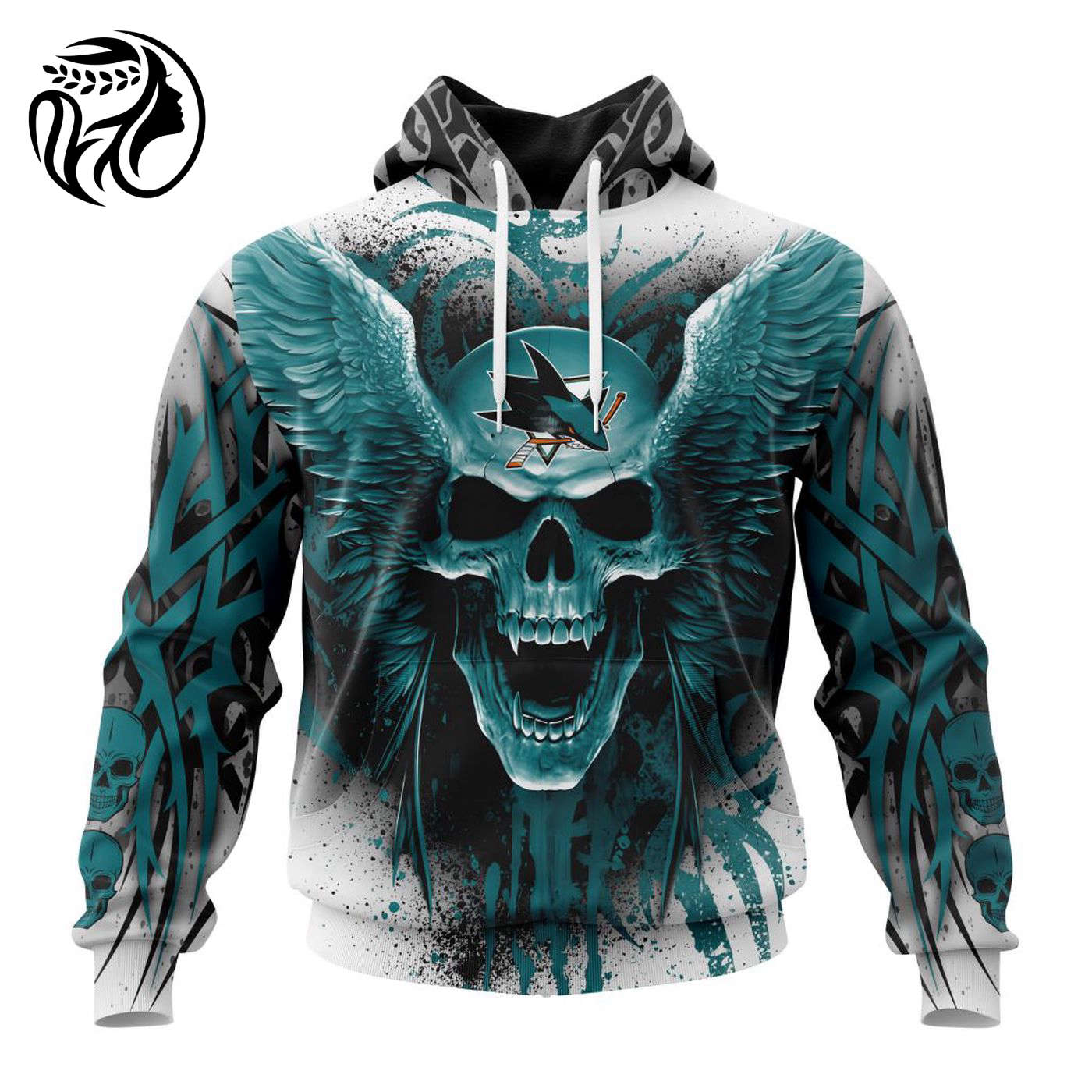 NHL San Jose Sharks Special Kits With Skull Art ST2202 3d Printed Hoodie 3d Printed Hoodie