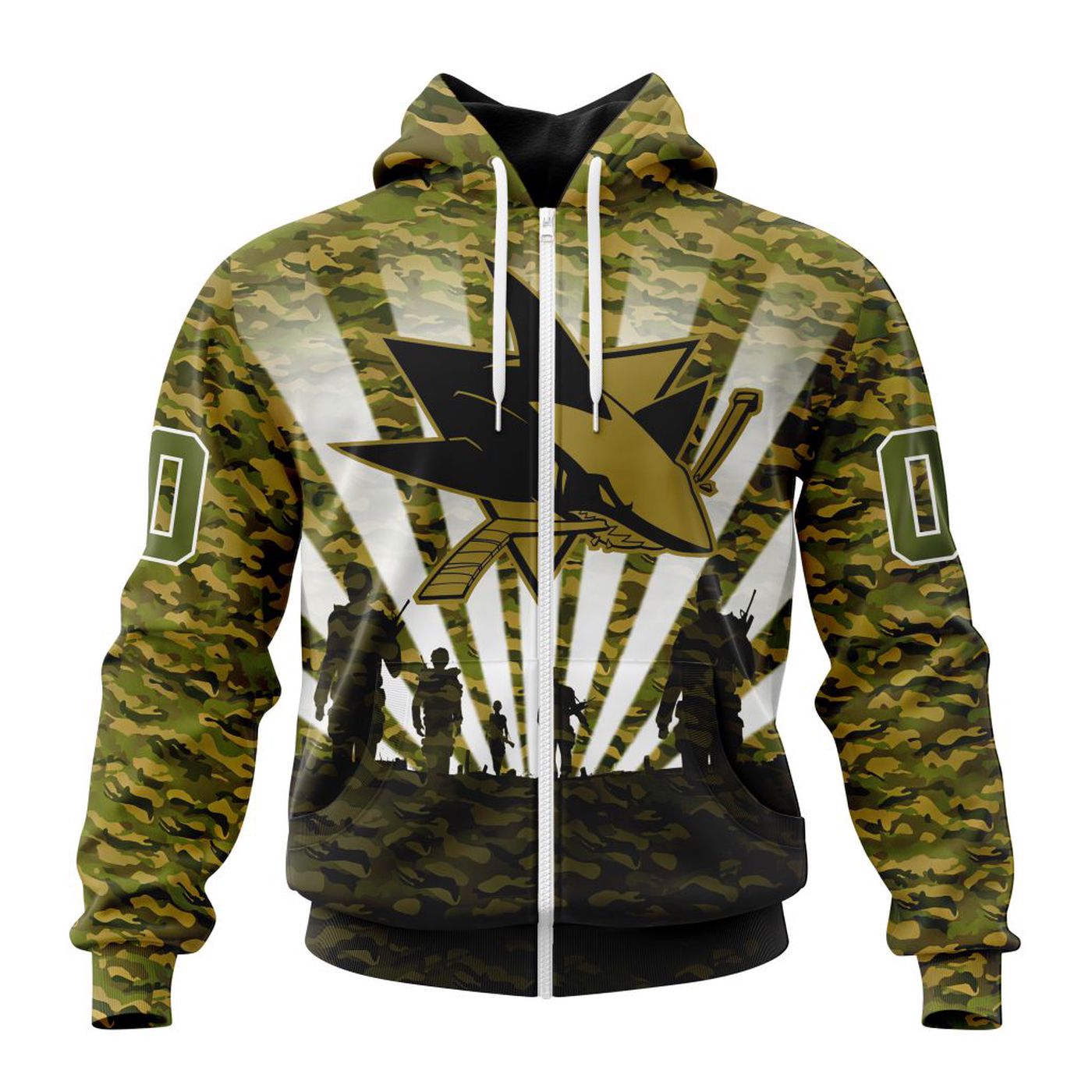 NHL San Jose Sharks Special Military Camo Kits For Veterans Day And Rememberance Day ST2201 3d Printed Hoodie 3d Printed Hoodie