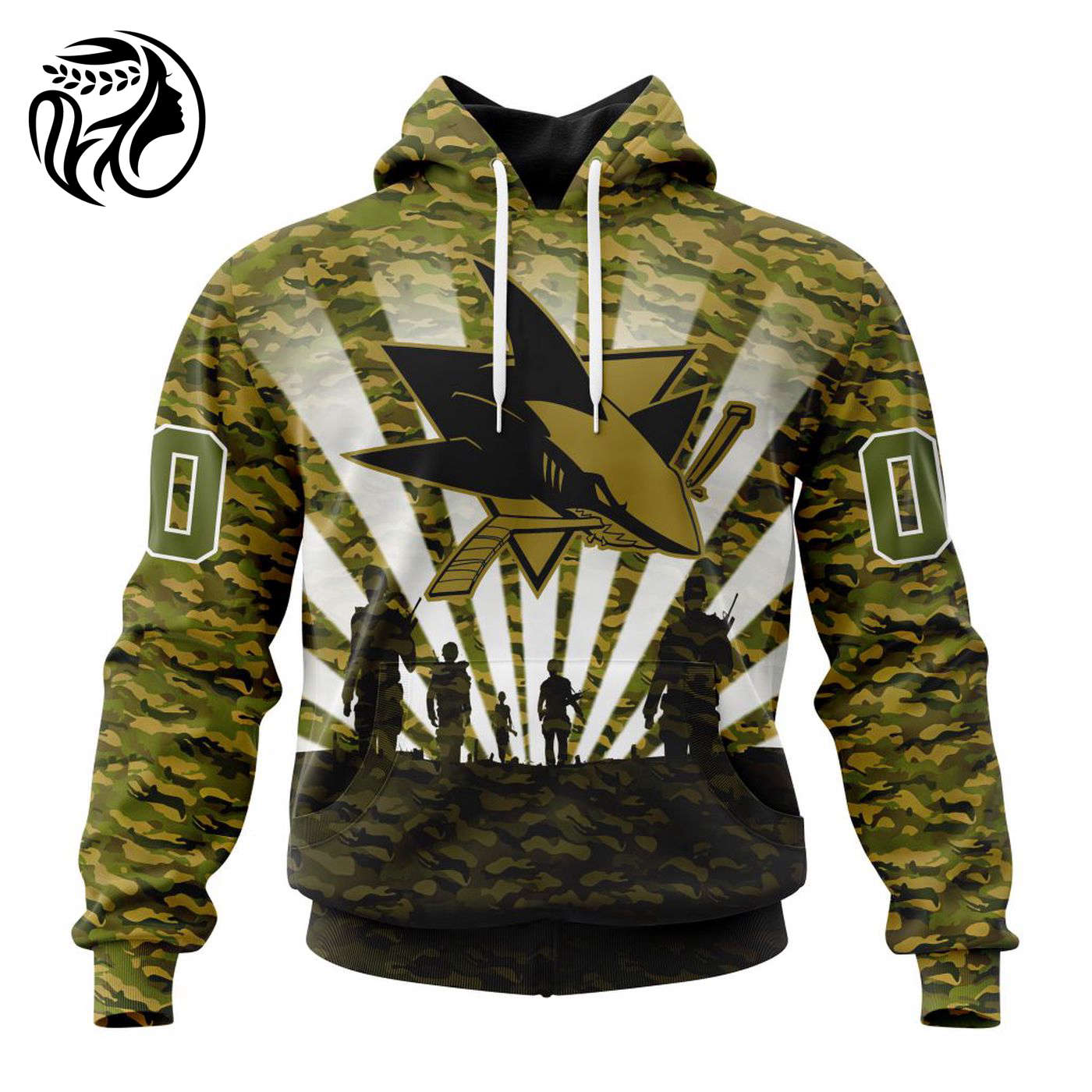 NHL San Jose Sharks Special Military Camo Kits For Veterans Day And Rememberance Day ST2201 3d Printed Hoodie 3d Printed Hoodie