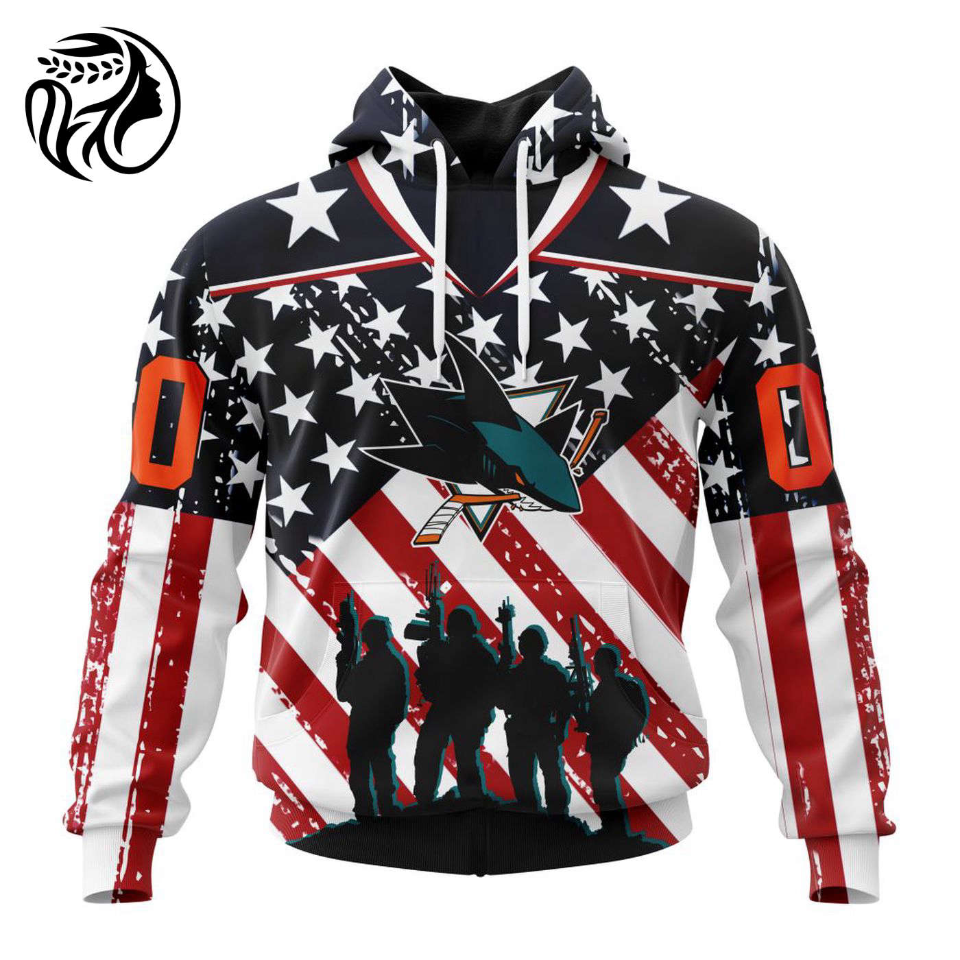 NHL San Jose Sharks | Specialized Kits For Honor US’s Military 3d Printed Hoodie 3d Printed Hoodie