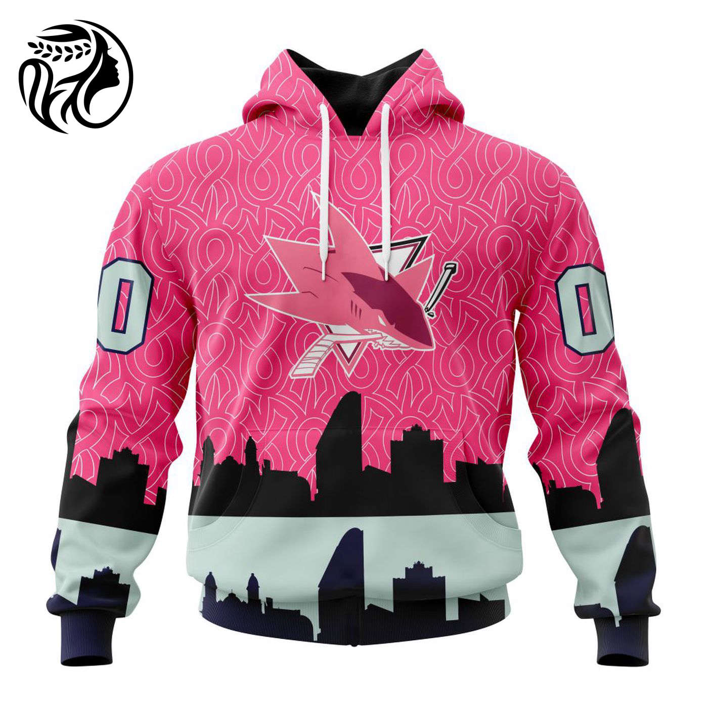 NHL San Jose Sharks | Specialized Unisex Kits Hockey Fights Against Cancer V0222 3d Printed Hoodie 3d Printed Hoodie