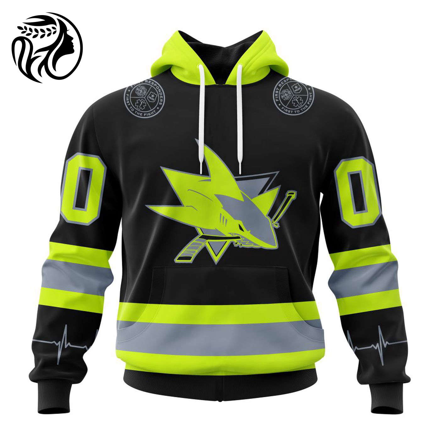 NHL San Jose Sharks | Specialized Unisex Kits With FireFighter Uniforms Color 3d Printed Hoodie 3d Printed Hoodie