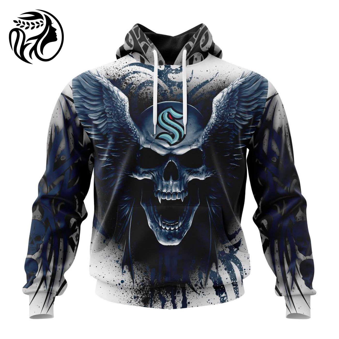 NHL Seattle Kraken Special Kits With Skull Art ST2202 3d Printed Hoodie 3d Printed Hoodie