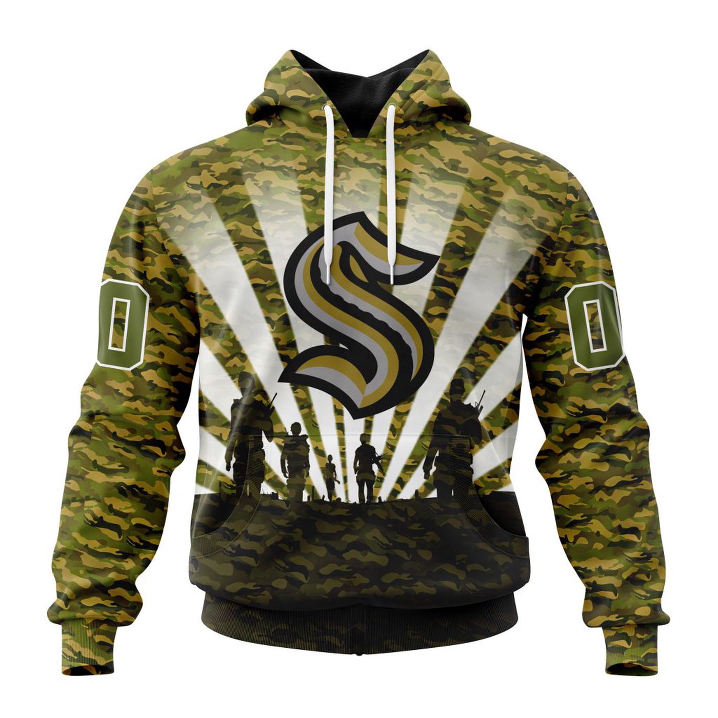NHL Seattle Kraken Special Military Camo Kits For Veterans Day And Rememberance Day ST2201 3d Printed Hoodie 3d Printed Hoodie