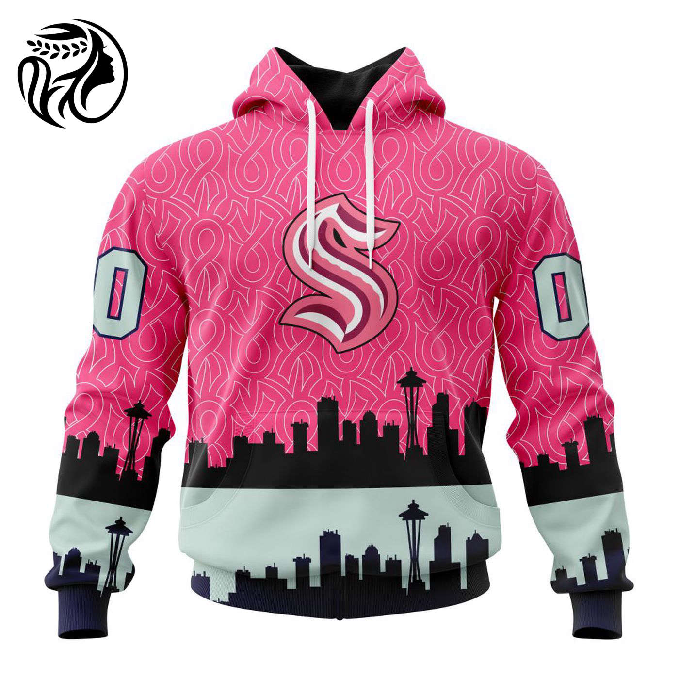 NHL Seattle Kraken | Specialized Unisex Kits Hockey Fights Against Cancer V0222 3d Printed Hoodie 3d Printed Hoodie