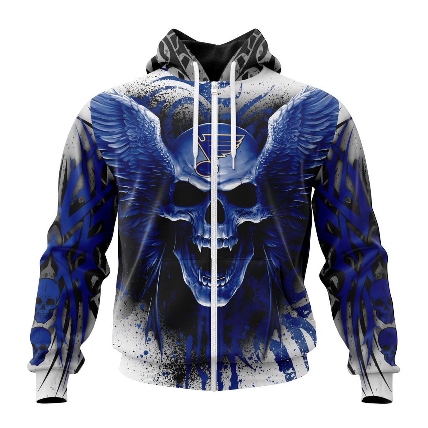 NHL St Louis Blues Special Kits With Skull Art ST2202 3d Printed Hoodie 3d Printed Hoodie