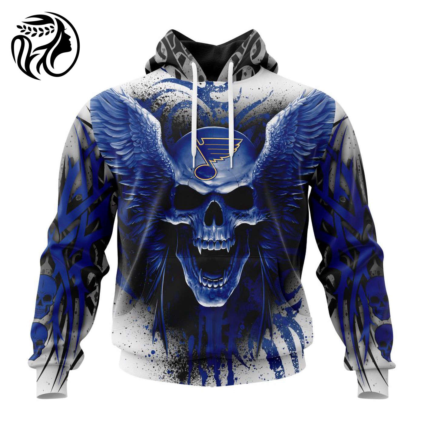 NHL St Louis Blues Special Kits With Skull Art ST2202 3d Printed Hoodie 3d Printed Hoodie