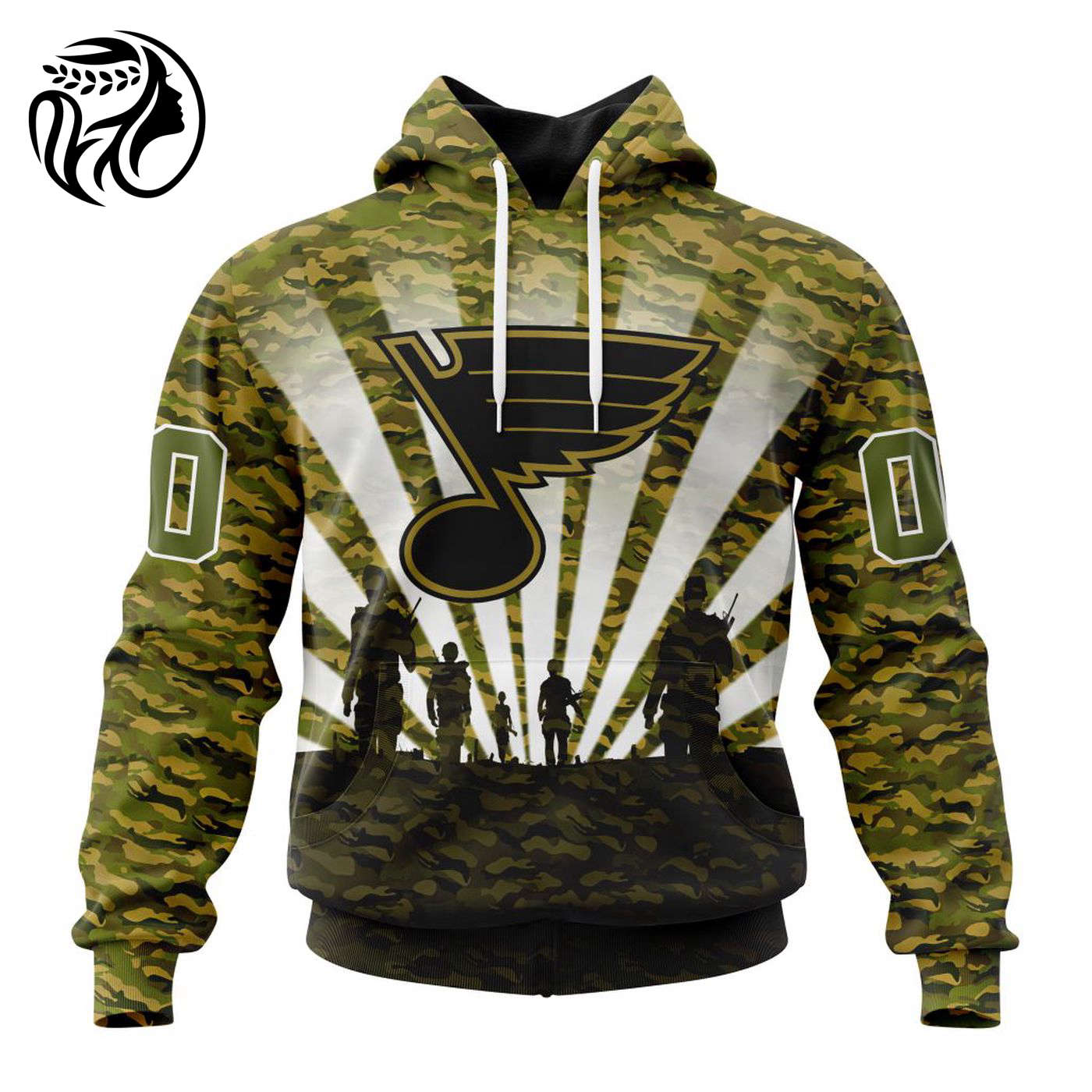 NHL St Louis Blues Special Military Camo Kits For Veterans Day And Rememberance Day ST2201 3d Printed Hoodie 3d Printed Hoodie