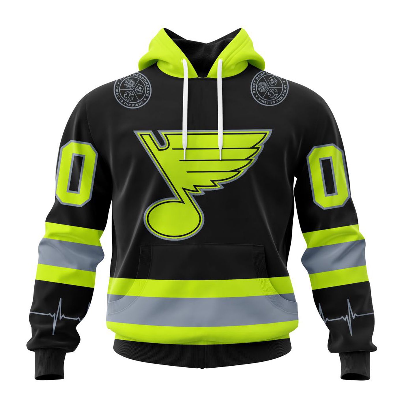 NHL St. Louis Blues | Specialized Unisex Kits With FireFighter Uniforms Color 3d Printed Hoodie 3d Printed Hoodie