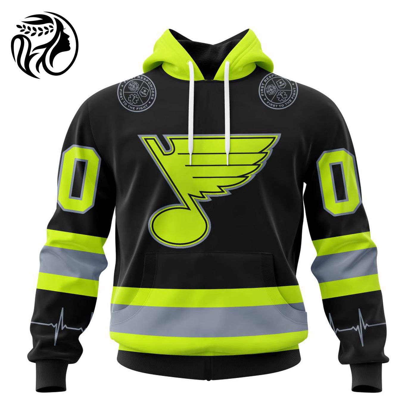 NHL St. Louis Blues | Specialized Unisex Kits With FireFighter Uniforms Color 3d Printed Hoodie 3d Printed Hoodie
