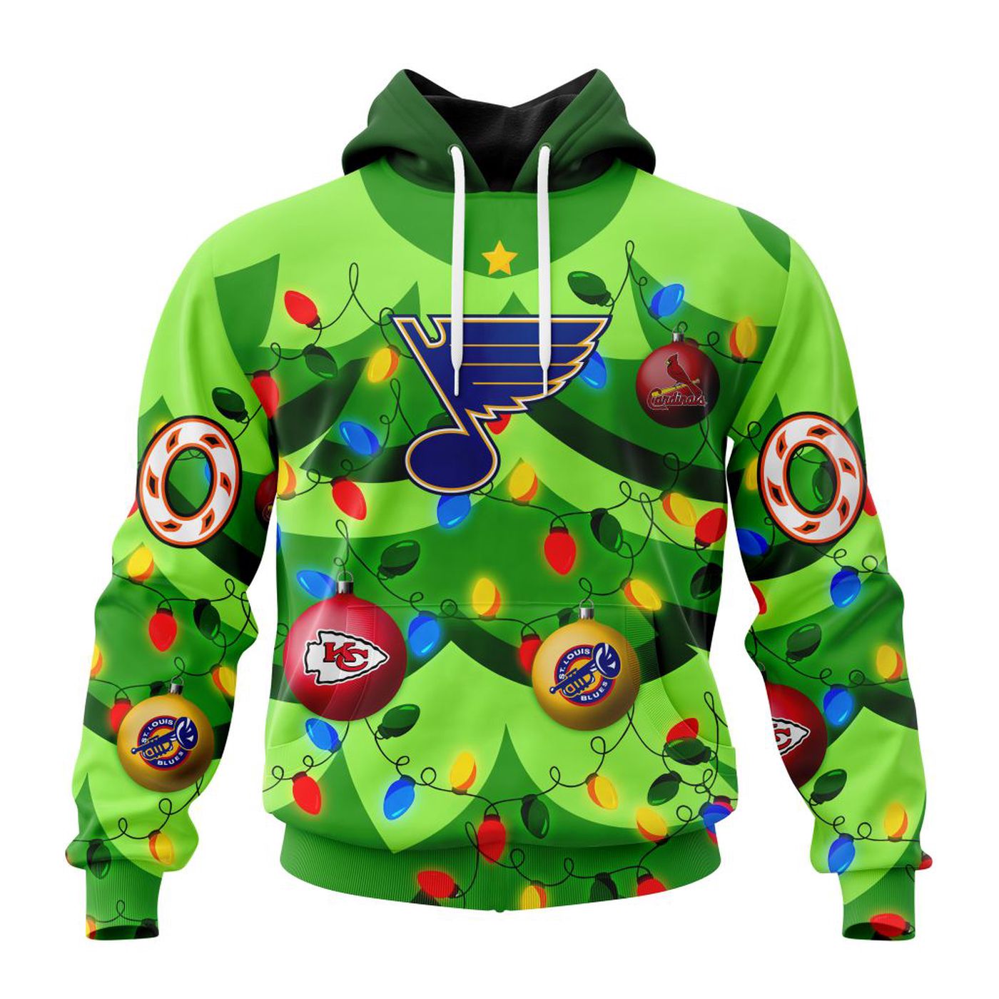 NHL St. Louis Blues | Specialized Unisex Kits With Unisex Kits With Christmass Tree Color And City’s Sport Teams 3d Printed Hoodie 3d Printed Hoodie