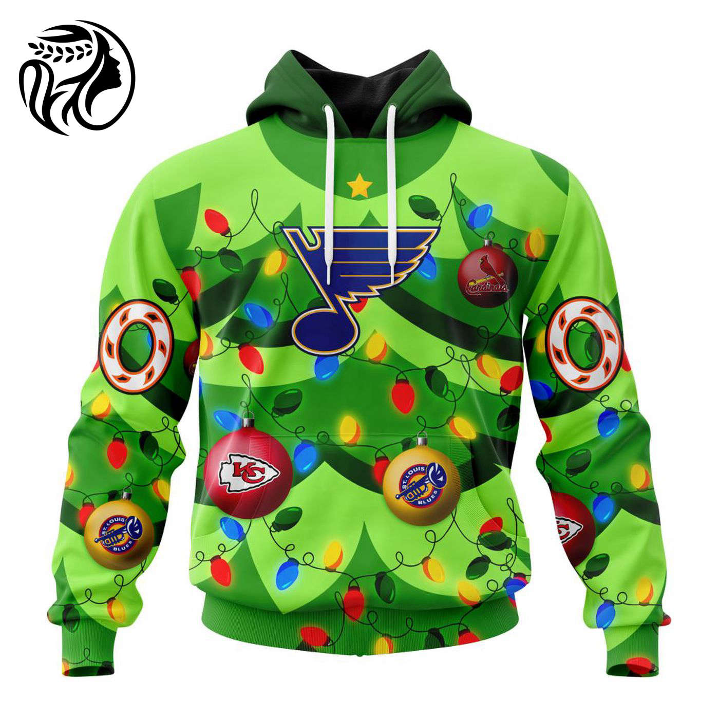 NHL St. Louis Blues | Specialized Unisex Kits With Unisex Kits With Christmass Tree Color And City’s Sport Teams 3d Printed Hoodie 3d Printed Hoodie