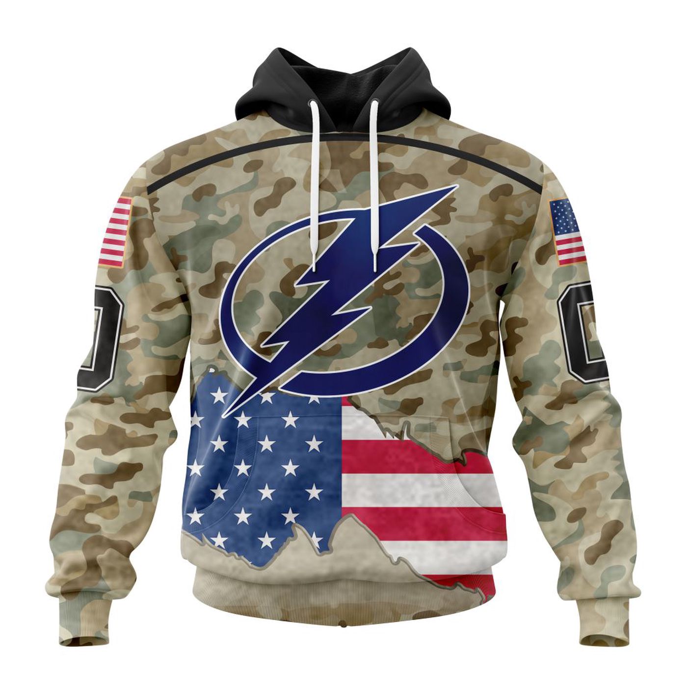NHL Tampa Bay Lightning | Specialized Kits For United State With Camo Color 3d Printed Hoodie 3d Printed Hoodie