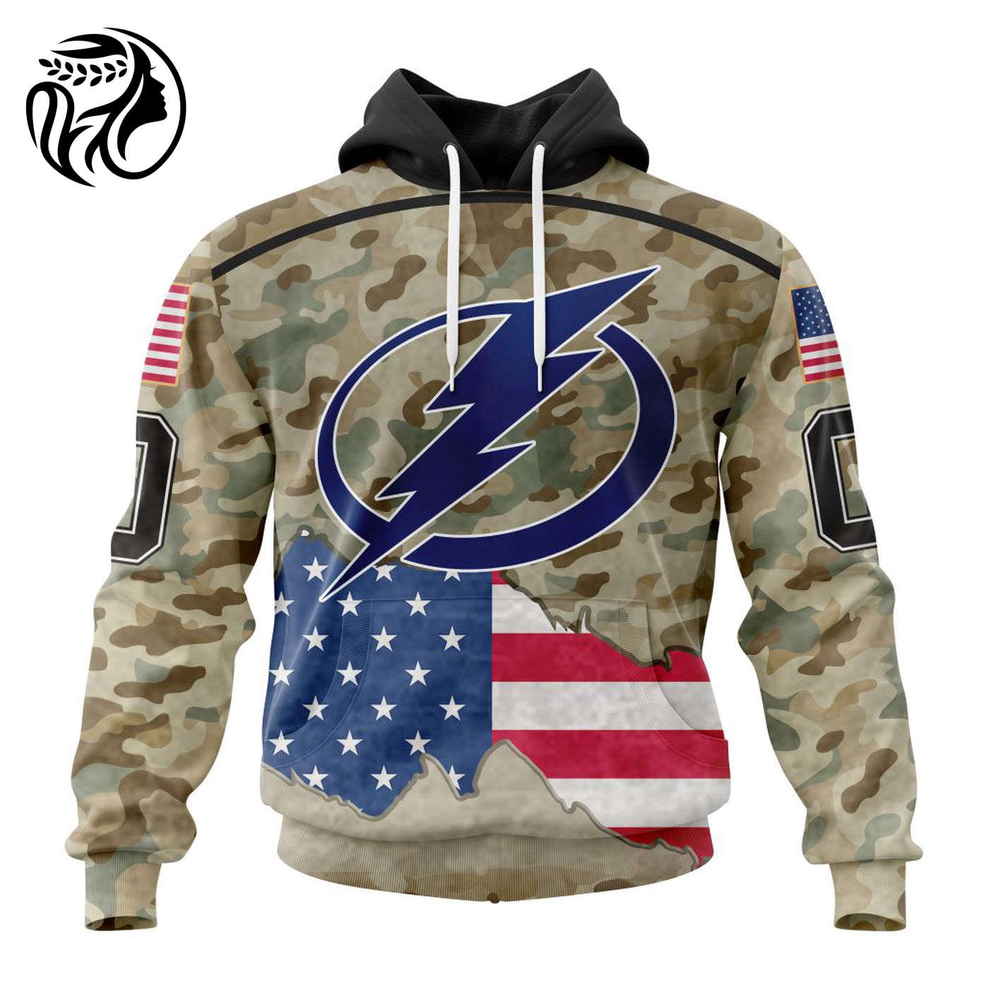 NHL Tampa Bay Lightning | Specialized Kits For United State With Camo Color 3d Printed Hoodie 3d Printed Hoodie