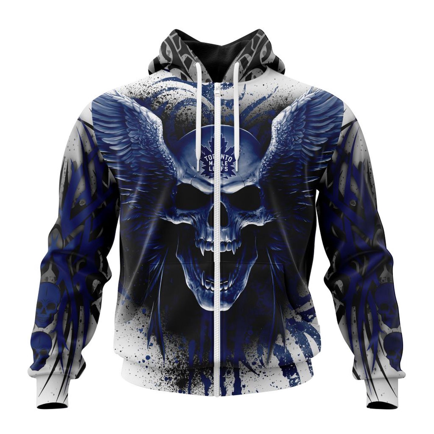 NHL Toronto Maple Leafs Special Kits With Skull Art ST2202 3d Printed Hoodie 3d Printed Hoodie