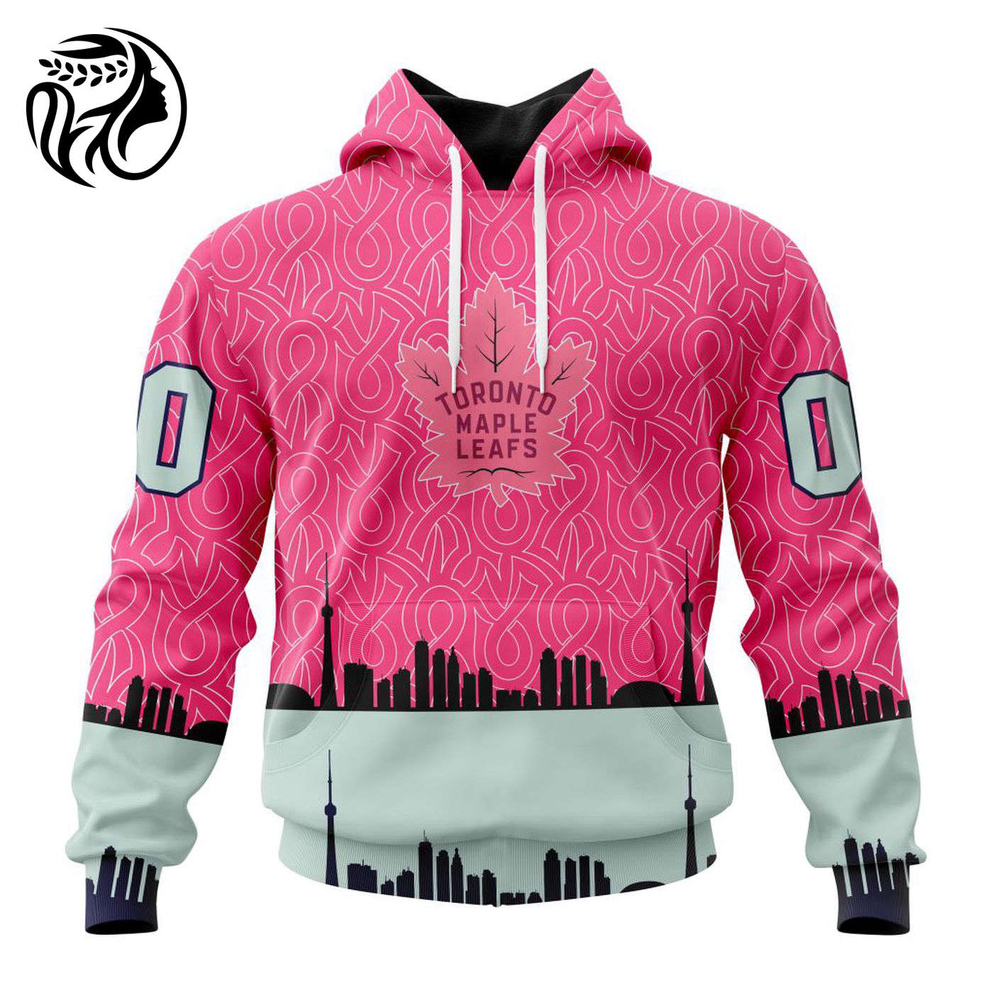 NHL Toronto Maple Leafs | Specialized Unisex Kits Hockey Fights Against Cancer V0222 3d Printed Hoodie 3d Printed Hoodie