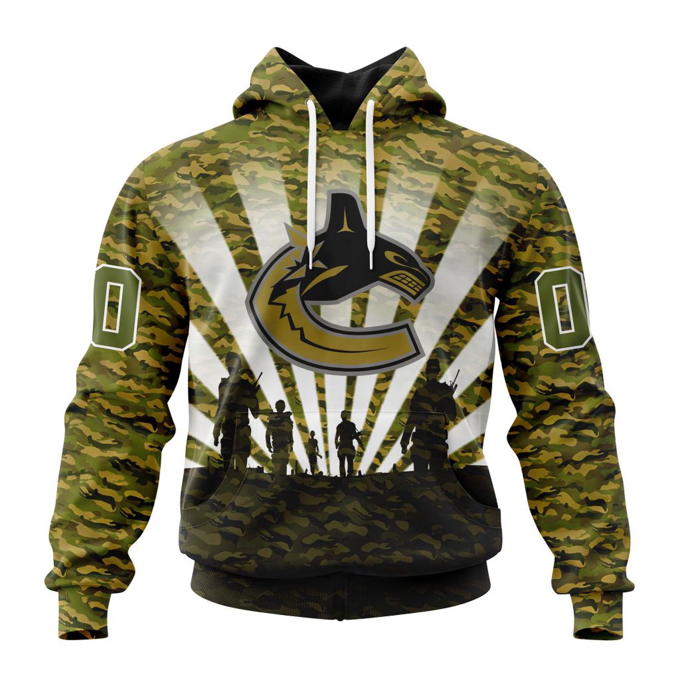 NHL Vancouver Canucks Special Military Camo Kits For Veterans Day And Rememberance Day ST2201 3d Printed Hoodie 3d Printed Hoodie