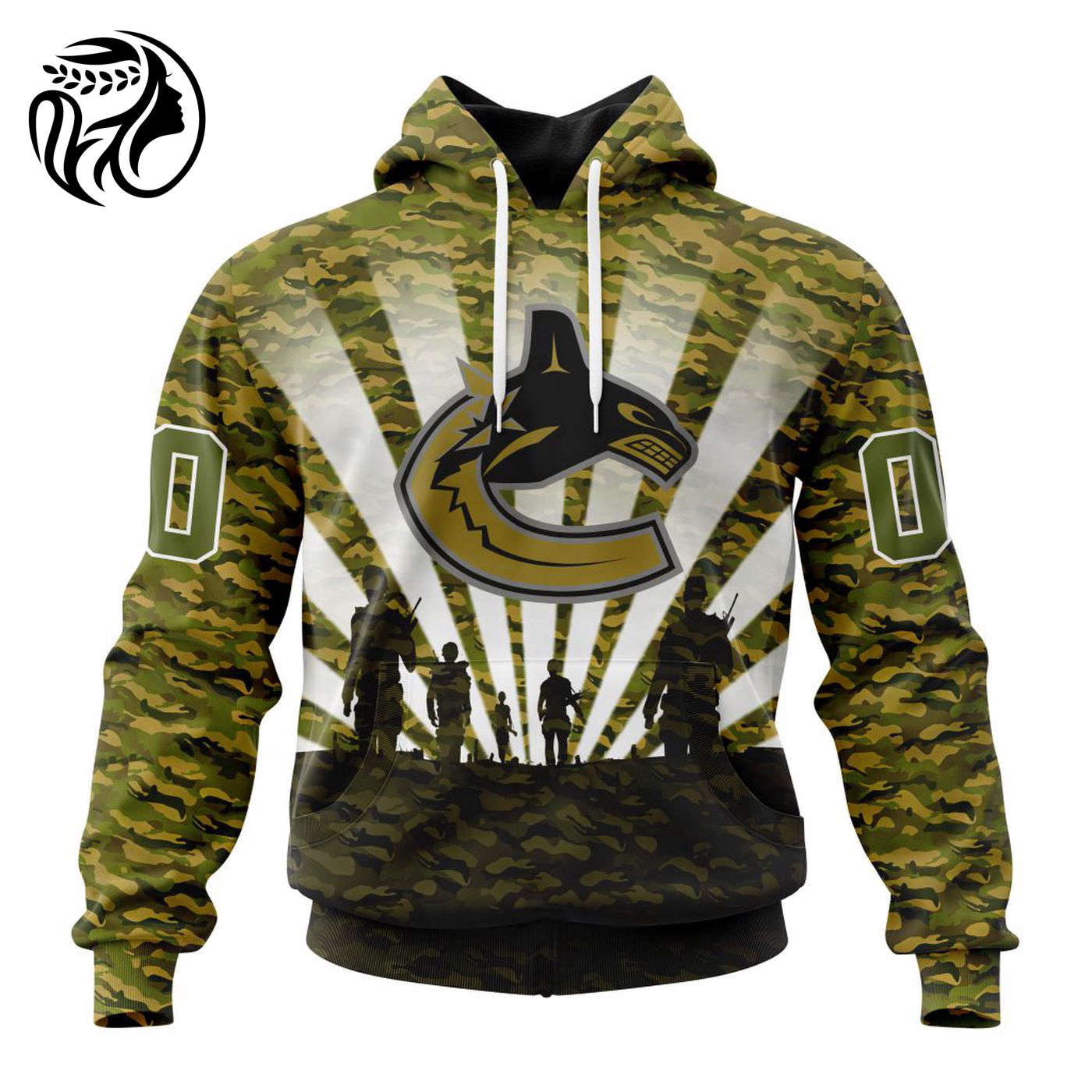 NHL Vancouver Canucks Special Military Camo Kits For Veterans Day And Rememberance Day ST2201 3d Printed Hoodie 3d Printed Hoodie