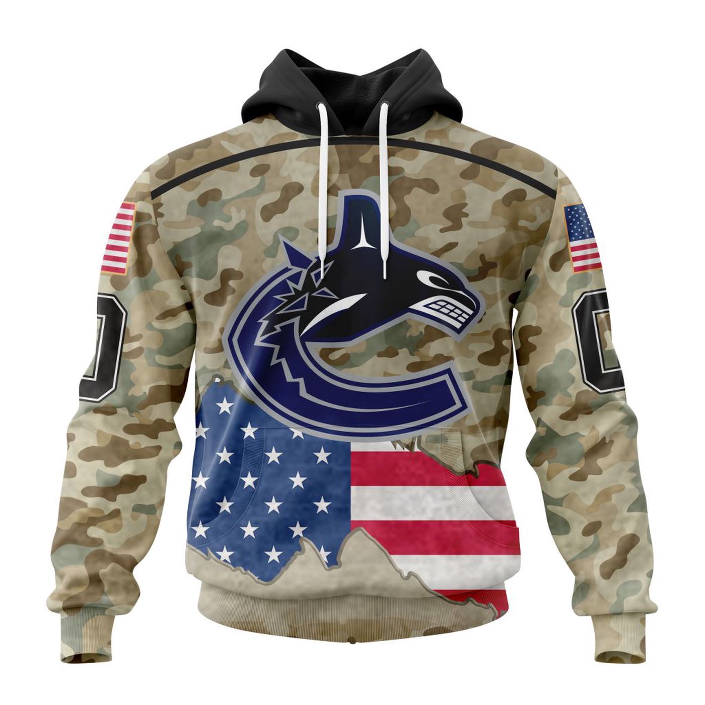 NHL Vancouver Canucks | Specialized Kits For United State With Camo Color 3d Printed Hoodie 3d Printed Hoodie