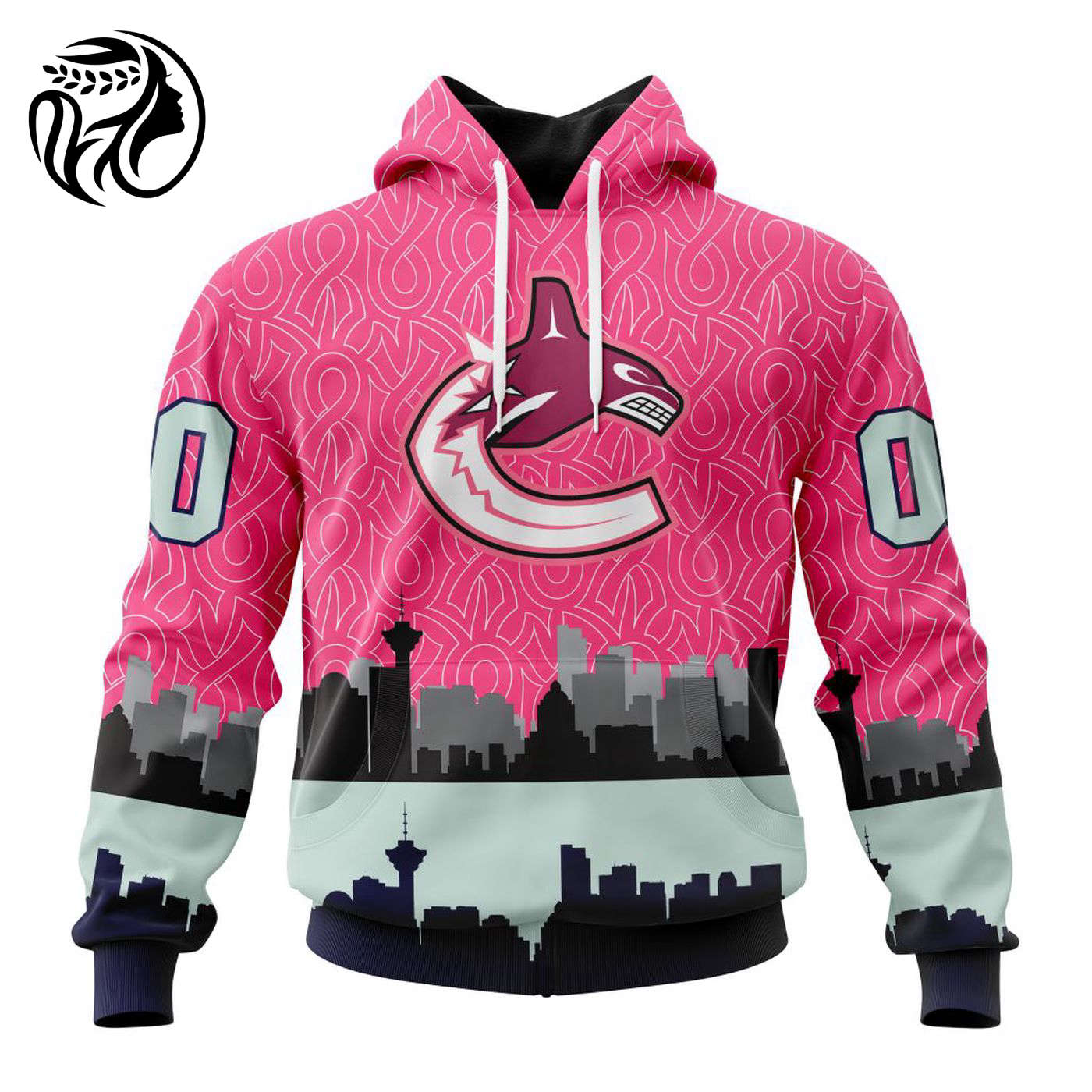 NHL Vancouver Canucks | Specialized Unisex Kits Hockey Fights Against Cancer V0222 3d Printed Hoodie 3d Printed Hoodie