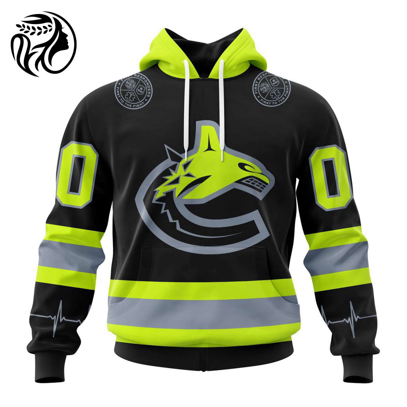NHL Vancouver Canucks | Specialized Unisex Kits With FireFighter Uniforms Color 3d Printed Hoodie 3d Printed Hoodie