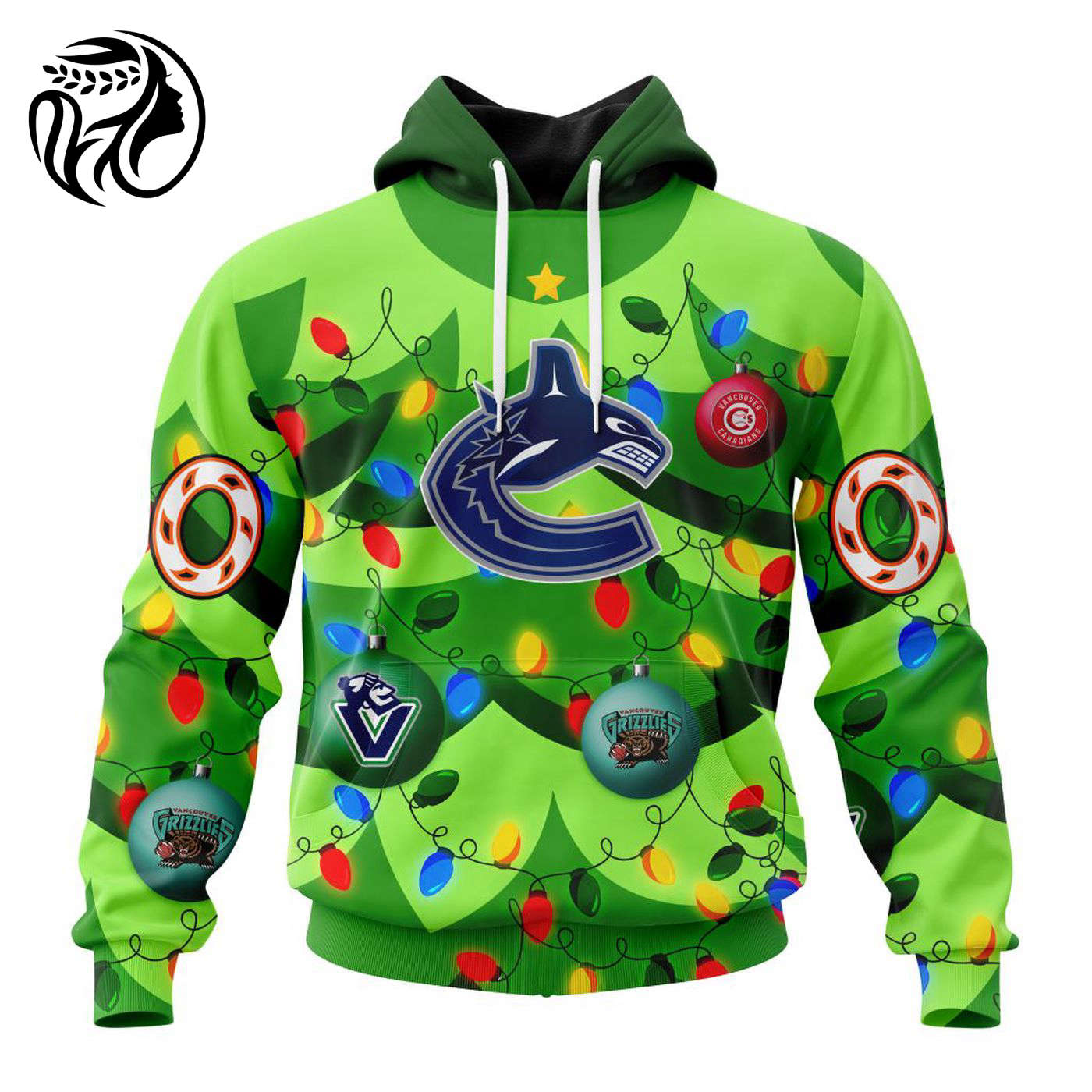 NHL Vancouver Canucks | Specialized Unisex Kits With Unisex Kits With Christmass Tree Color And City’s Sport Teams 3d Printed Hoodie 3d Printed Hoodie