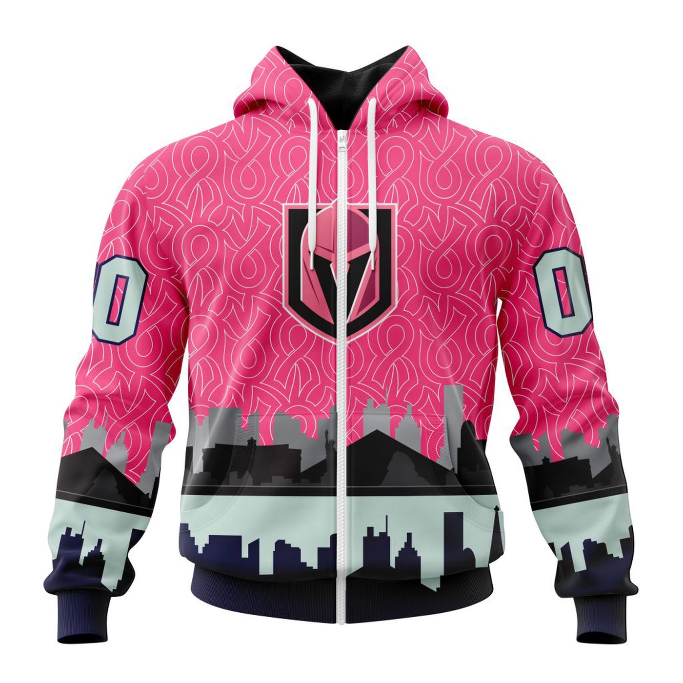 NHL Vegas Golden Knights | Specialized Unisex Kits Hockey Fights Against Cancer V0222 3d Printed Hoodie 3d Printed Hoodie